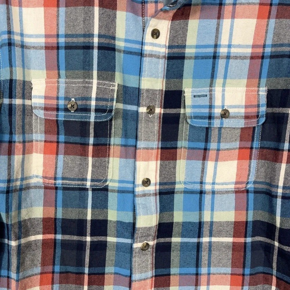 Old Navy Vintage Flannel Shirt Mens L Cotton Button Down Long Sleeve‎ Outdoor
